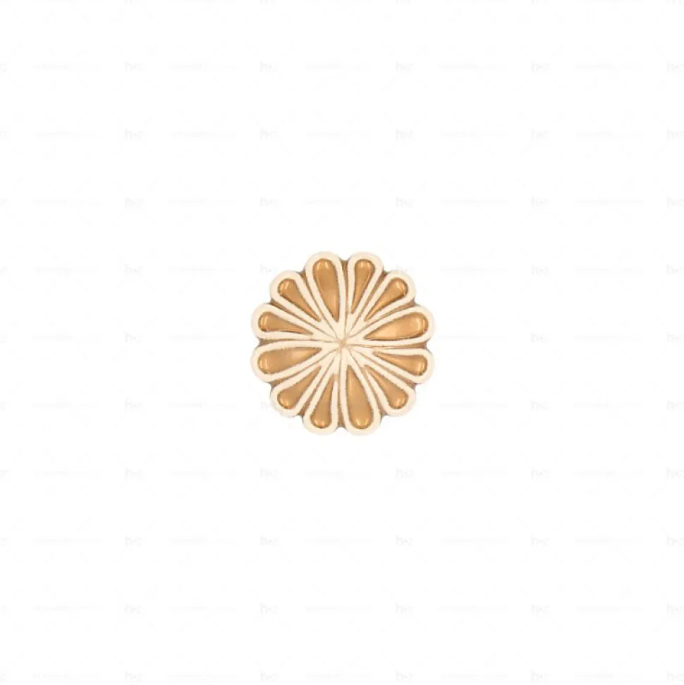 Boutons pour meubles en zamac Diamètre 35 x 23 Patine royale en or ivoire, Lot de 6