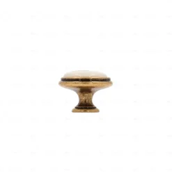 Boutons pour meubles en zamac et Porcelaine Diamètre 35 Florence antique