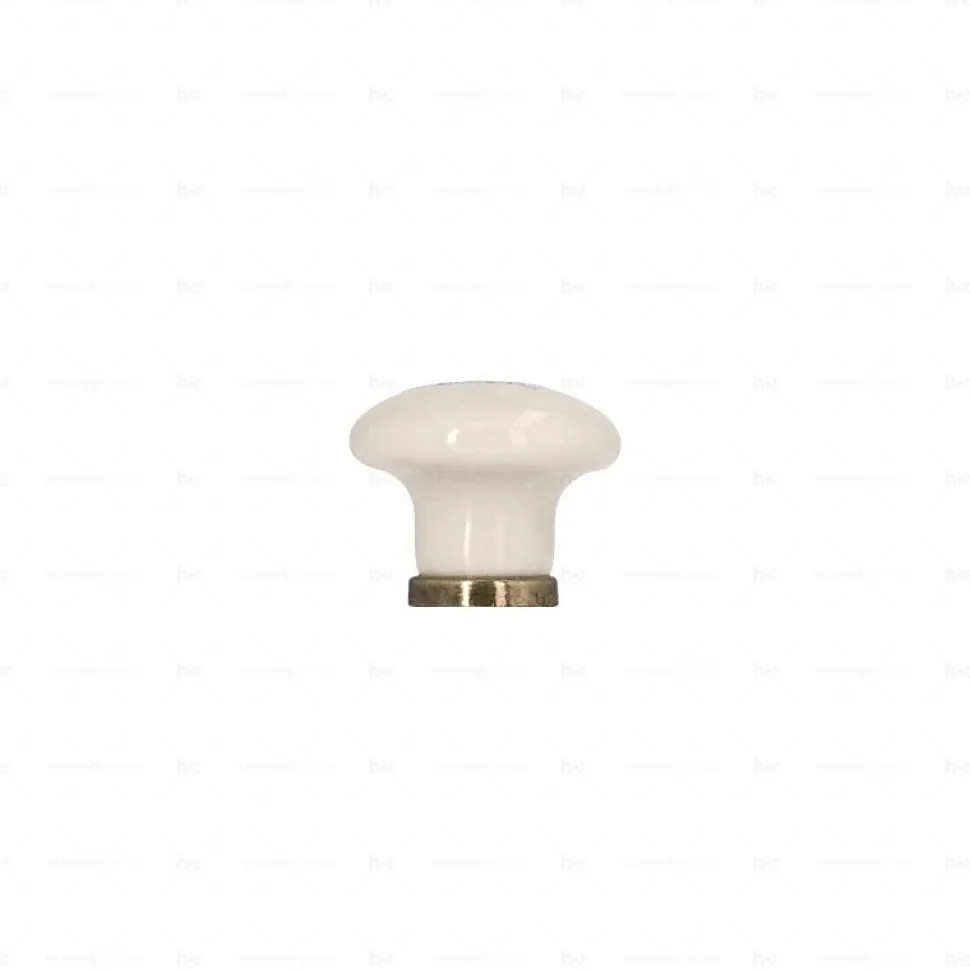 Boutons pour meubles en zamac et Porcelaine Diamètre 31 Florence antique