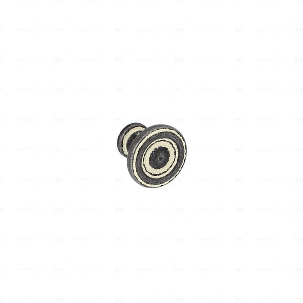 Boutons pour meubles en zamac Diamètre 25 Ivoire rustique