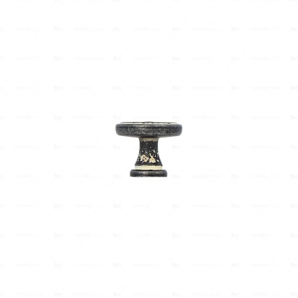 Boutons pour meubles en zamac Diamètre 25 Ivoire rustique