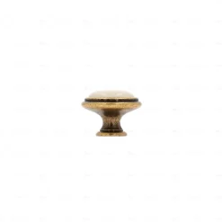 Boutons pour meubles en zamac et Porcelaine Diamètre 30 Florence antique
