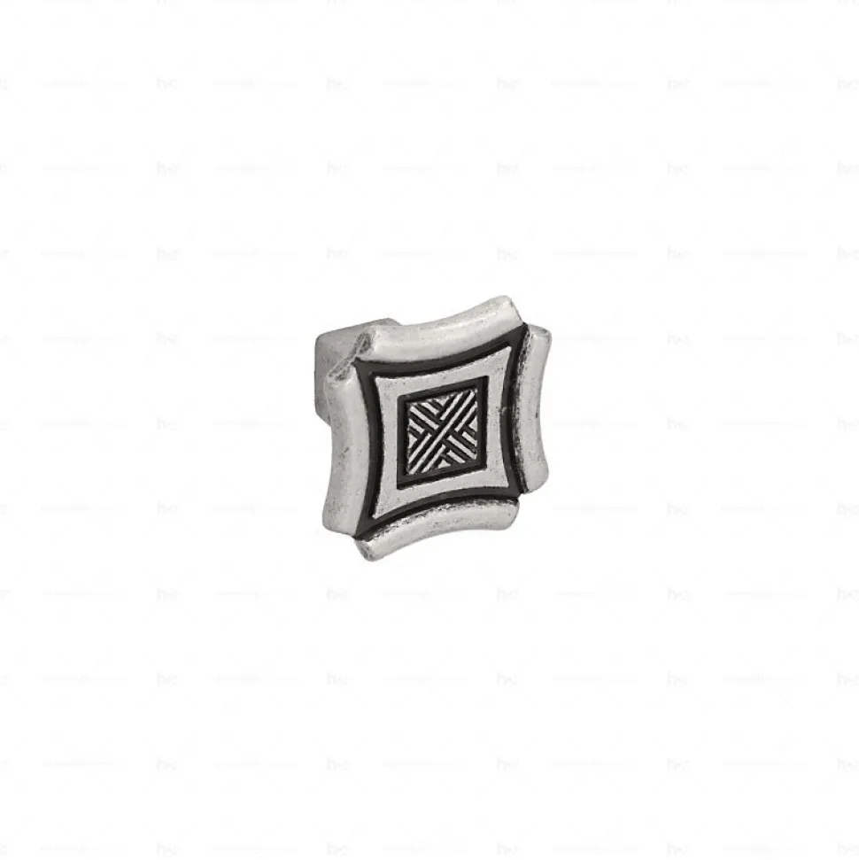 Boutons pour meubles en zamac Diamètre 34 x 24 Vieil argent brillant