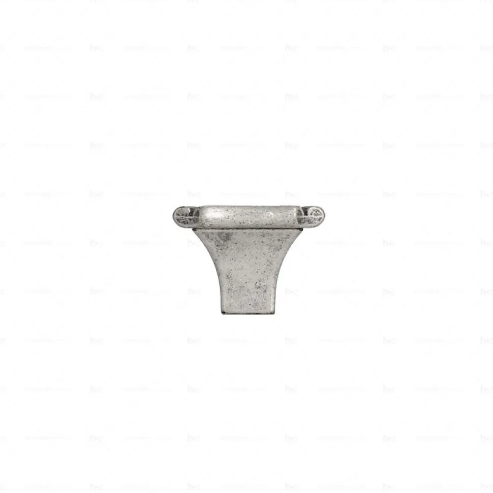Boutons pour meubles en zamac Diamètre 34 x 24 Vieil argent brillant