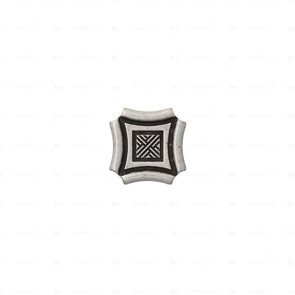 Boutons pour meubles en zamac Diamètre 34 x 24 Vieil argent brillant