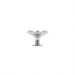 Boutons pour meubles en zamac et cristal Diamètre 32 chrome poli