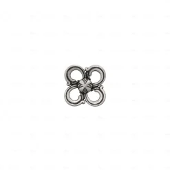 Boutons pour meubles en zamac Diamètre 31 x 20 Vieil argent brillant