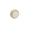 Boutons pour meubles en zamac et Porcelaine Diamètre 34 Alucover laiton
