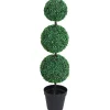 Buis artificiel topiaire artificielle en forme de boules dia. 30 x 112H cm vert