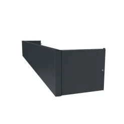 Cache coffre de volet roulant avec support pour tringle à rideaux 270 cm - Gris anthracite RAL7016