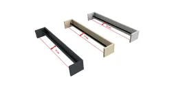Cache coffre de volet roulant avec support pour tringle à rideaux 270 cm - Gris anthracite RAL7016