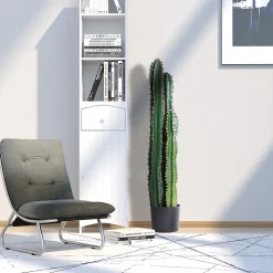 Cactus artificiel grand réalisme plante artificielle grande taille dia. 17 x 100H cm vert