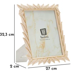 Cadre en résine dorée 27x2x32,3 cm (mesure intérieure 20x25 cm)