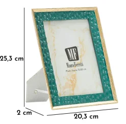 Cadre en résine verte 20,3x2x25,3 cm (mesure intérieure 15x20 cm)