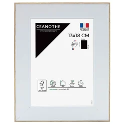 Cadre Newton blanc l.13 x H.18 cm Ceanothe