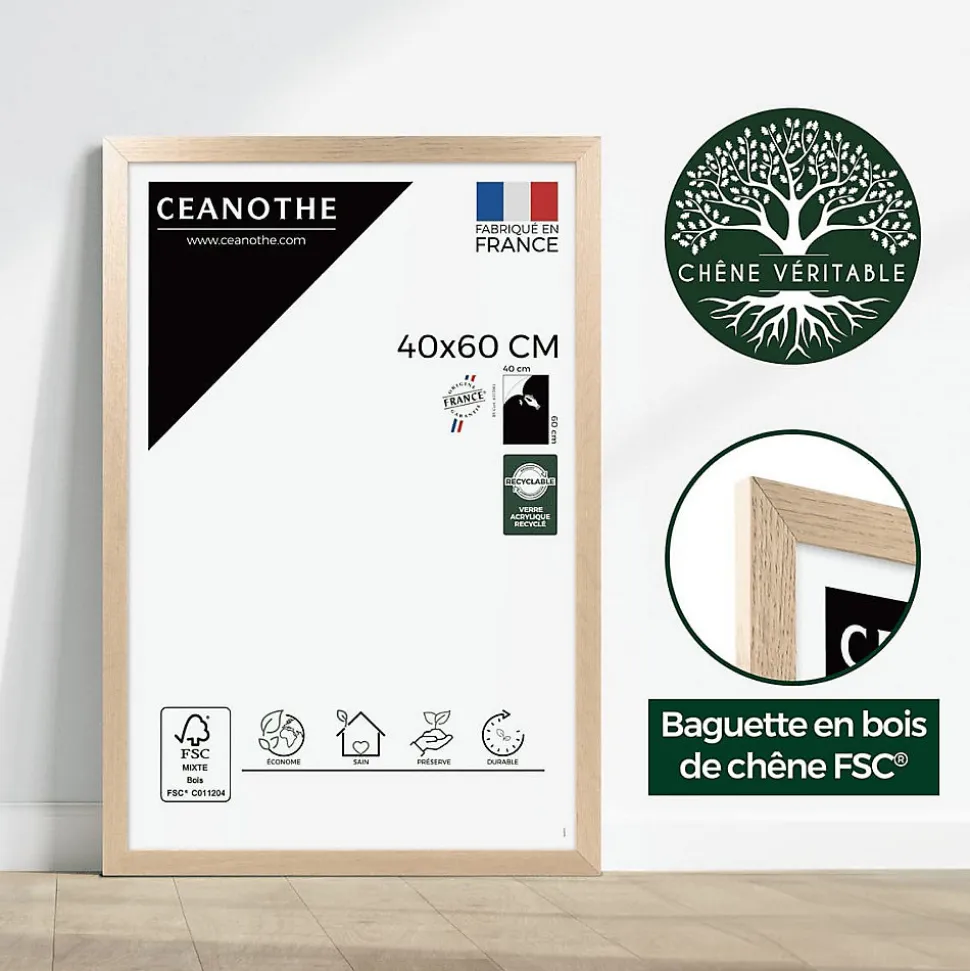Cadre photo tara 40x60 cm Fabriqué en France