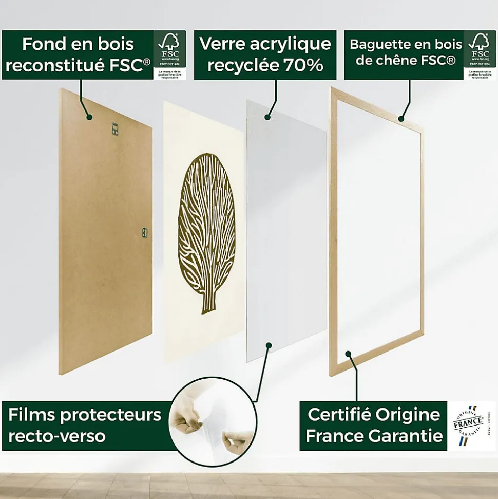 Cadre photo tara 40x60 cm Fabriqué en France