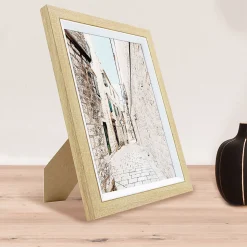 Cadre photo actual bois blanc 18x24 cm Fabriqué en France