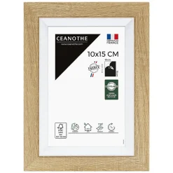 Cadre photo actual bois blanc 10x15 cm Fabriqué en France