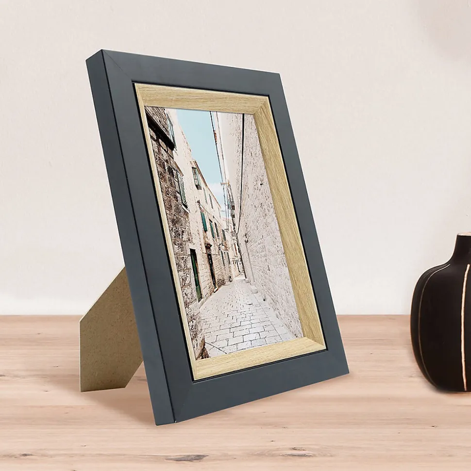 Cadre photo actual bois noir 13x18 cm Fabriqué en France