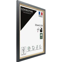 Cadre photo actual bois noir 30x40 cm Fabriqué en France