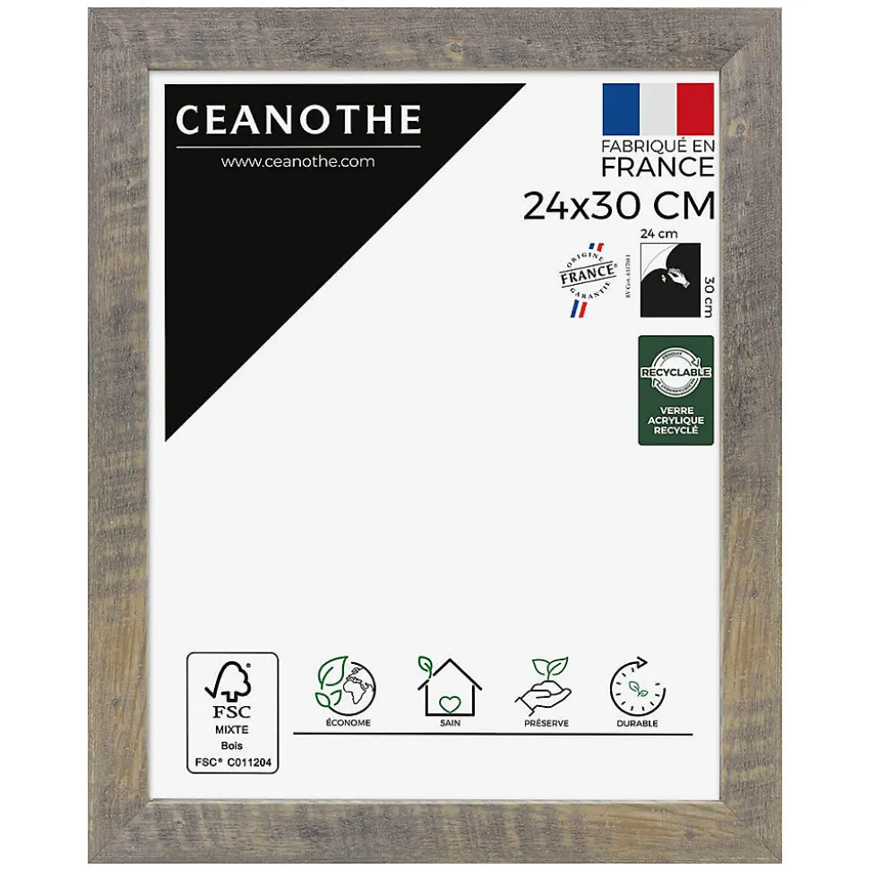 Cadre photo alizée brun 24x30 cm Fabriqué en France
