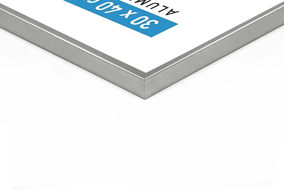 Cadre photo aluminium argent mat Accent l.30 x H.40 cm