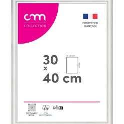 Cadre photo Bella cm Creation blanc mat l.34 x H.44 cm