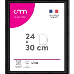 Cadre photo Bella cm Creation noir mat l.28 x H.34 cm