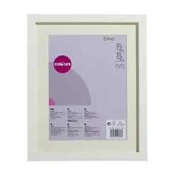 Cadre photo blanc Colours Erina l.13 x H.18 cm + passe partout