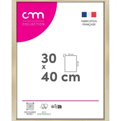 Cadre photo Croisette cm Creation doré martelée l.43 x H.33cm