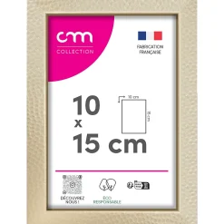 Cadre photo Croisette cm Creation doré martelée l.18 x H.13 cm