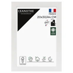 Cadre photo design éternel blanc 20x30/a4 cm Fabriqué en France