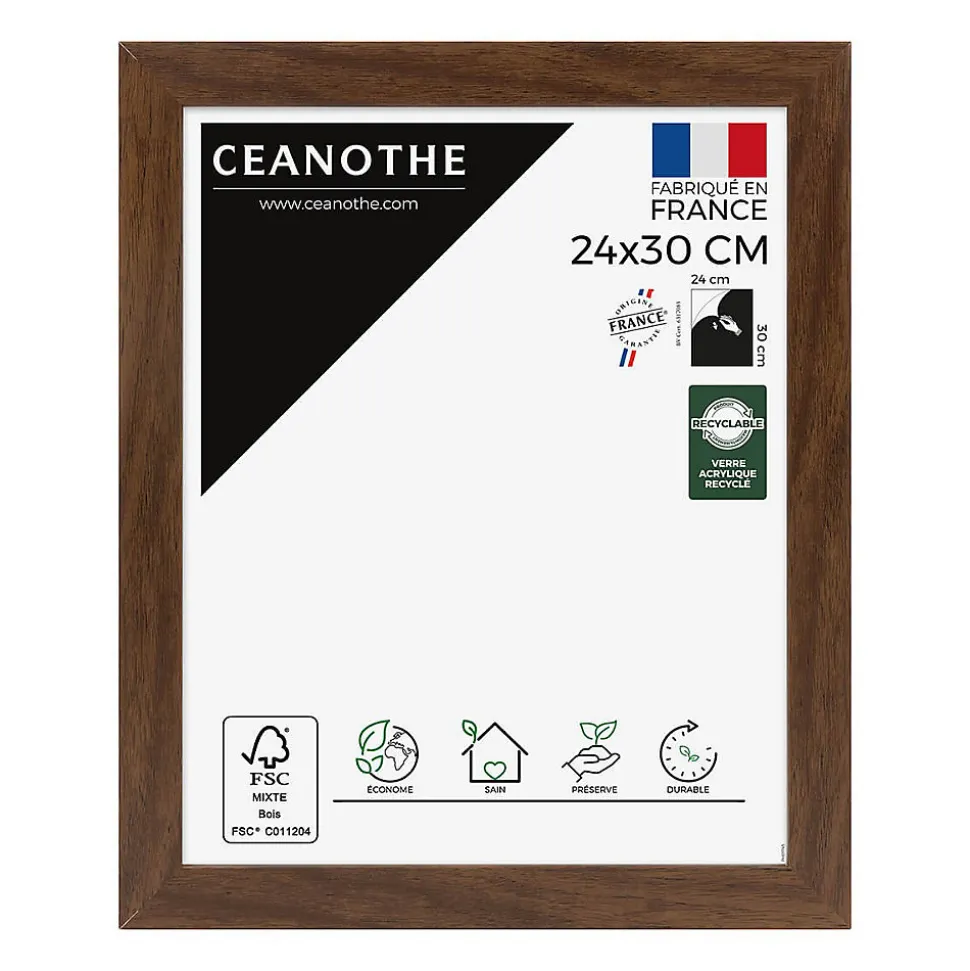 Cadre photo design éternel ébène 20x30/a4 cm Fabriqué en France