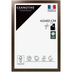 Cadre photo design éternel ébène 40x60 cm Fabriqué en France