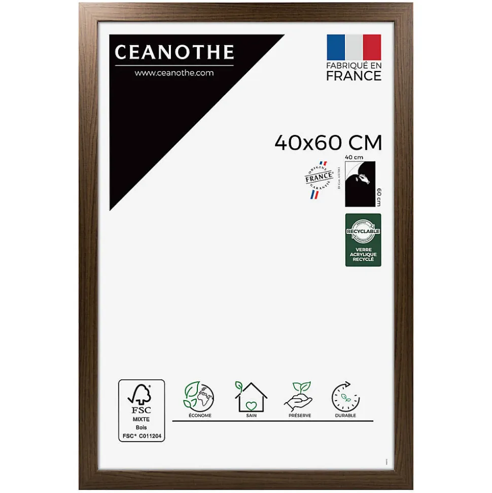 Cadre photo design éternel ébène 40x60 cm Fabriqué en France
