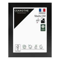 Cadre photo design éternel noir 18x24 cm Fabriqué en France