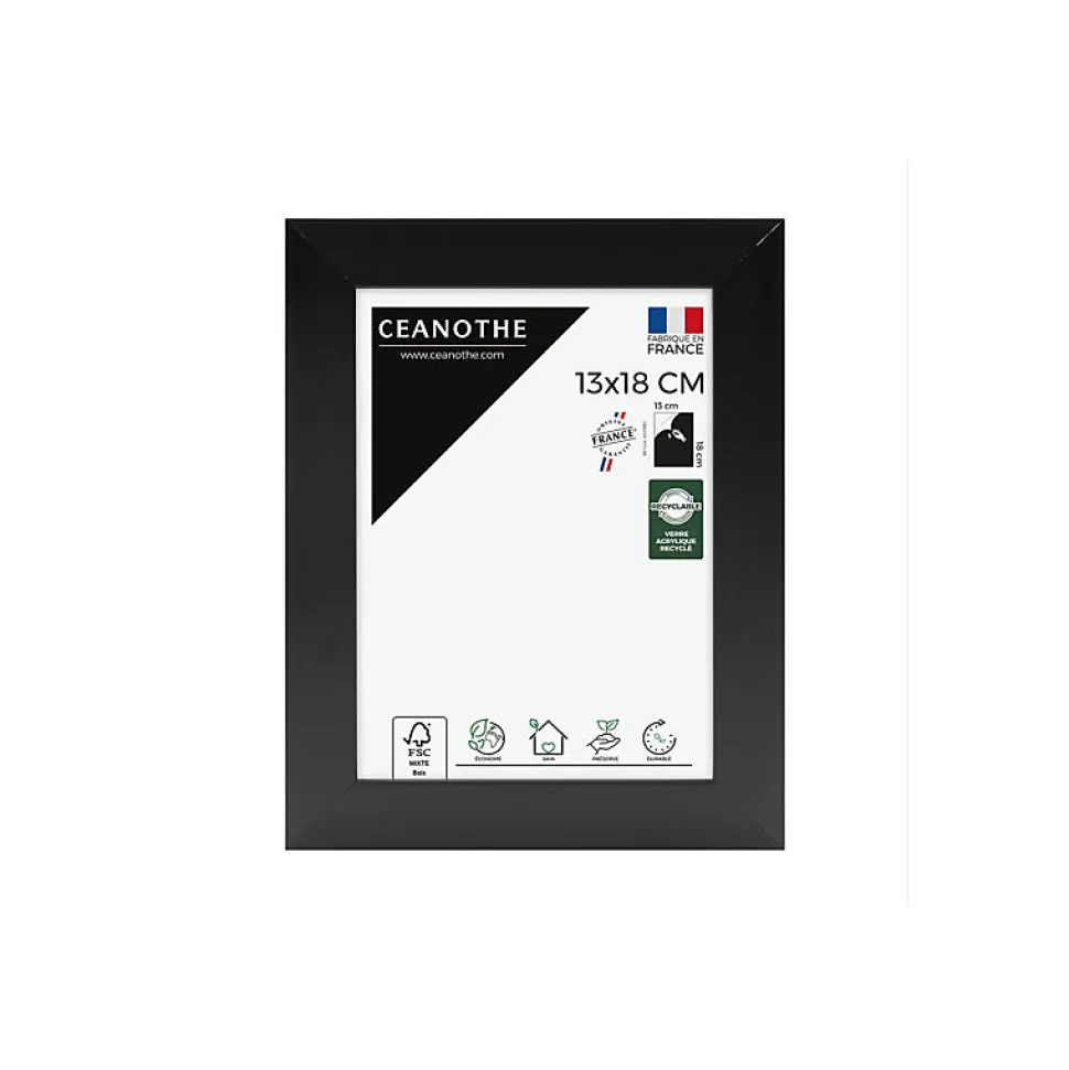 Cadre photo design éternel noir 13x18 cm Fabriqué en France