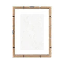 Cadre photo double verre effet chêne l.30 x H.40 cm