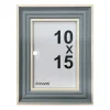 Cadre photo effet moulure vert et gris 10 x 15 cm Ornami