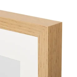 Cadre photo en bois aspect chêne, double verre 21 x 29 Ariane, Duali