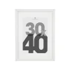 Cadre photo Eva - bois et verre - blanc - 30x40 cm - Atmosphera
