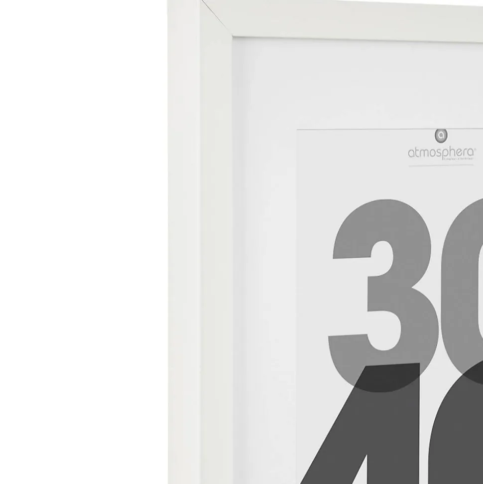 Cadre photo Eva - bois et verre - blanc - 30x40 cm - Atmosphera