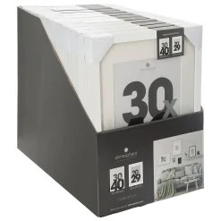 Cadre photo Eva - bois et verre - blanc - 30x40 cm - Atmosphera