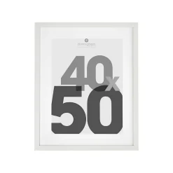 Cadre photo Eva - bois et verre - blanc - 40x50 cm - Atmosphera
