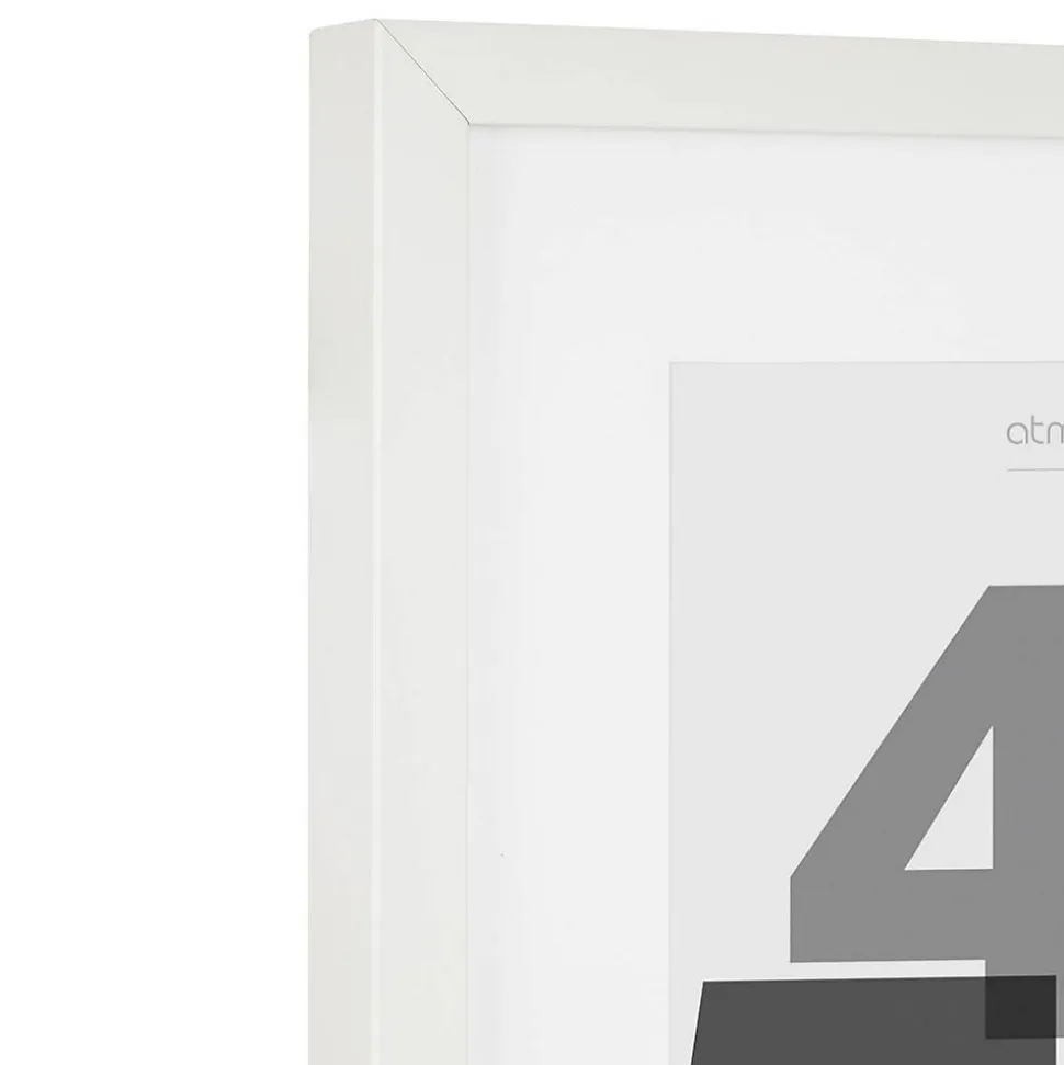 Cadre photo Eva - bois et verre - blanc - 40x50 cm - Atmosphera