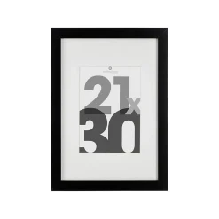 Cadre photo Eva - bois et verre - noir - 21x30 cm - Atmosphera