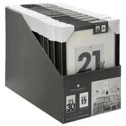 Cadre photo Eva - bois et verre - noir - 21x30 cm - Atmosphera