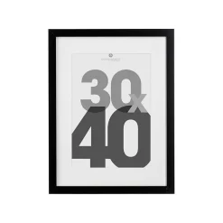 Cadre photo Eva - bois et verre - noir - 30x40 cm - Atmosphera