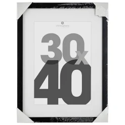 Cadre photo Eva - bois et verre - noir - 30x40 cm - Atmosphera